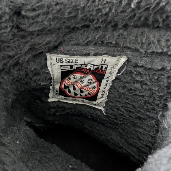 Men's Superfit Snow Boots Black/Gum Size 11 - Picture 6 of 6